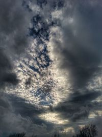 Low angle view of dramatic sky