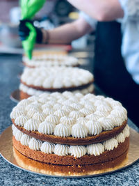 Close-up of cupcakes on table