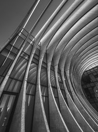 Low angle view of spiral staircase