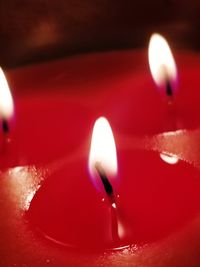 Close-up of lit candle