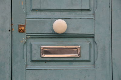 Close-up of closed door