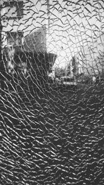 Close-up of water drops on glass