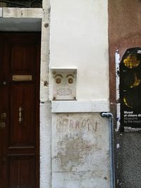 Close-up of door