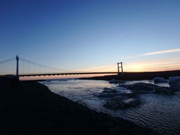 Suspension bridge over sea