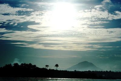 Scenic view of landscape against cloudy sky