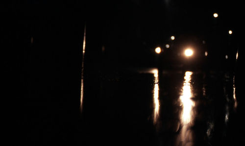 Illuminated water at night