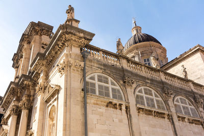 Low angle view of historical building against sky