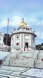 Exterior of historic building against sky