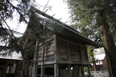 Low angle view of old building against sky