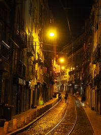 Street lights in city at night