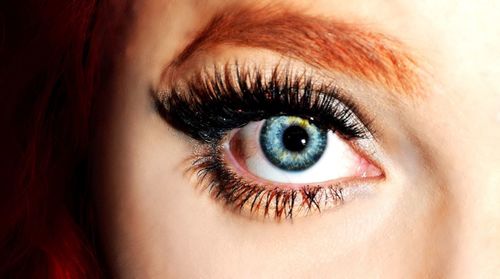 Close-up portrait of woman eye