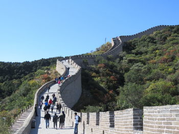 Tourist at great wall of china