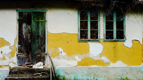 Exterior of abandoned house