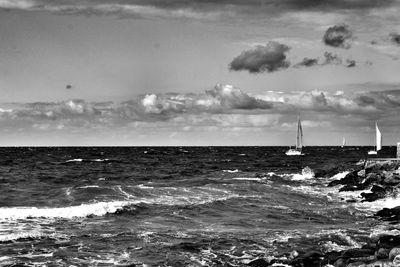 Scenic view of sea against sky