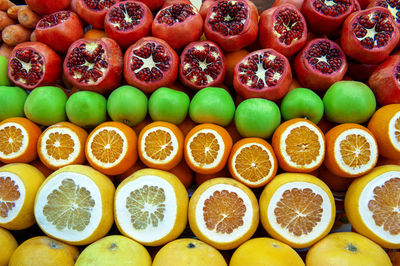 Full frame shot of orange slices