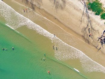 High angle view of beach