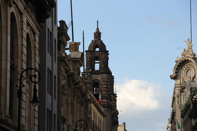 Low angle view of buildings against sky