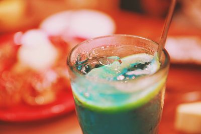 Close-up of drink on table