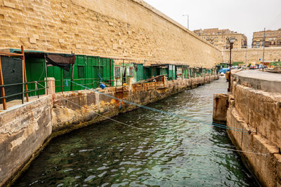 Canal amidst buildings in city