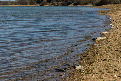 High angle view of sea shore