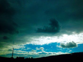 Low angle view of dramatic sky