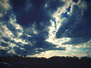 Scenic view of dramatic sky during sunset