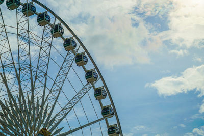 Low angle view of ferris wheel against sky