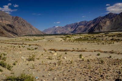 Scenic view of desert against sky