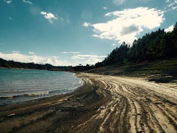 Panoramic view of beach against sky