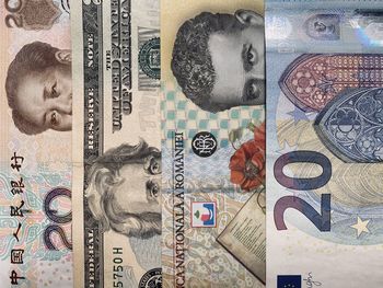 Close-up of paper on wall