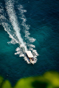 High angle view of sea