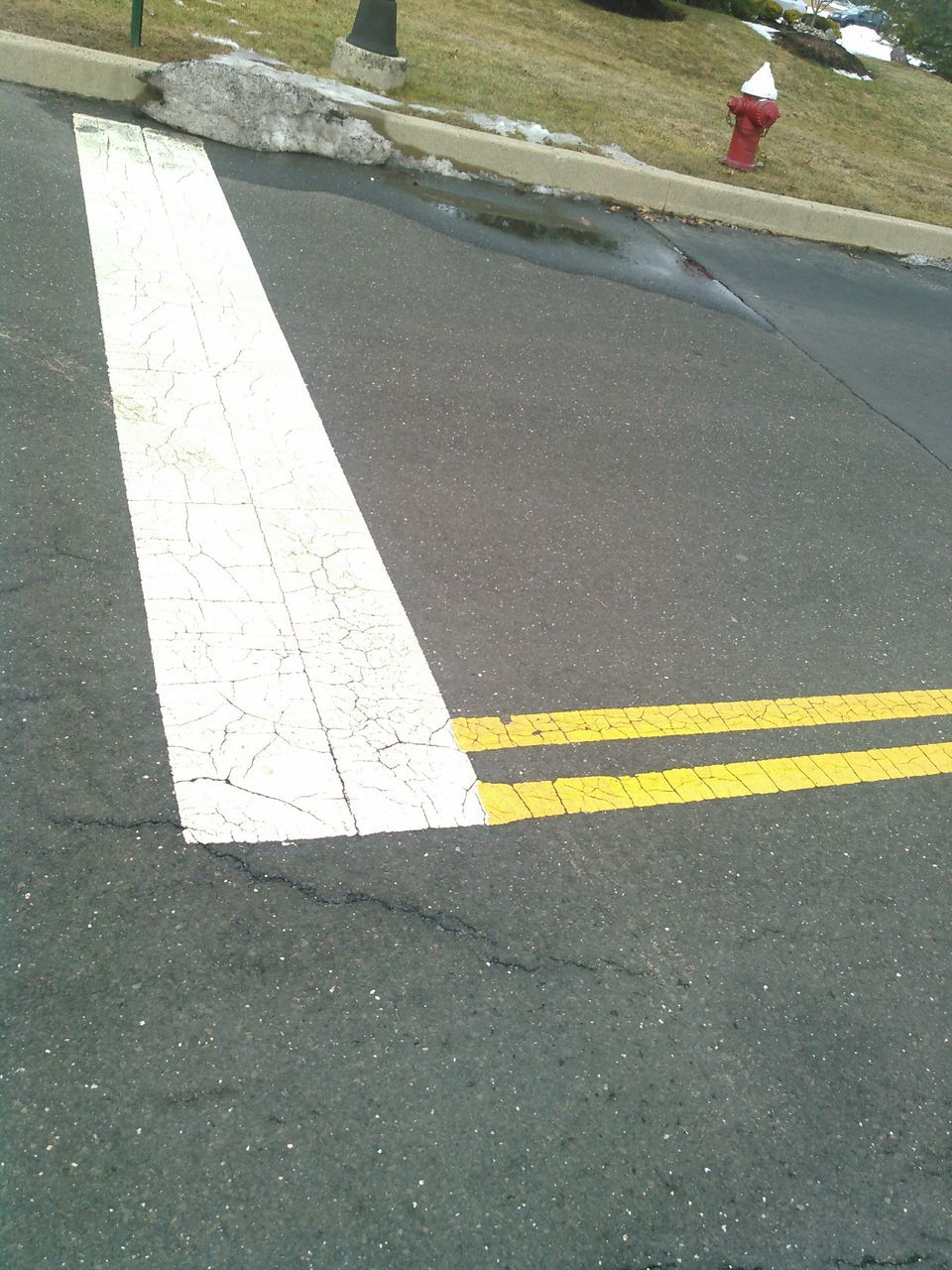 road marking, transportation, road, street, asphalt, high angle view, guidance, the way forward, zebra crossing, safety, day, lifestyles, road sign, land vehicle, outdoors, men, walking, bicycle