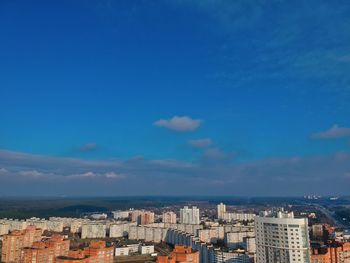 High angle view of townscape against sky