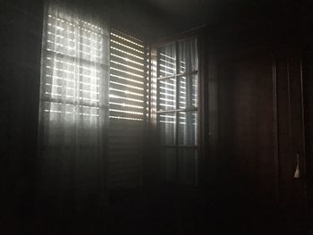 Window in dark room