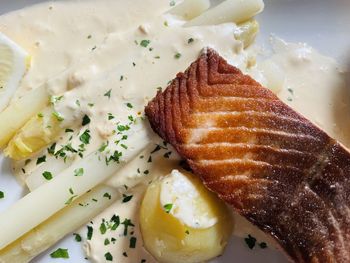 Close-up of food on table