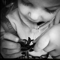 Close-up of baby hand