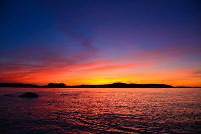 View of sea at sunset