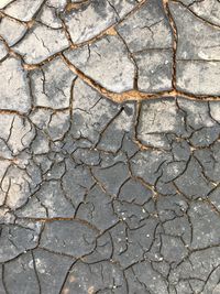 Full frame shot of cracked land