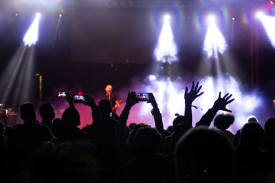 Group of people at music concert