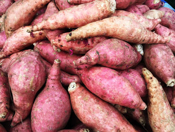 Full frame shot of carrots for sale at market stall