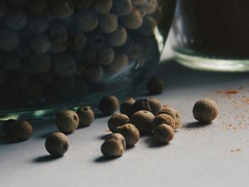 Close-up of fruits on table