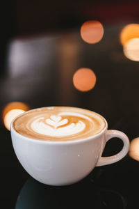 Close-up of coffee on table