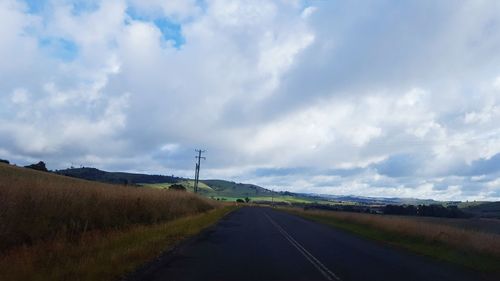 Road amidst landscape against sky