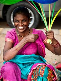 Portrait of a smiling young woman