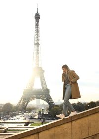 Low angle view of tower against sky