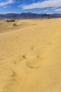 Scenic view of desert against sky