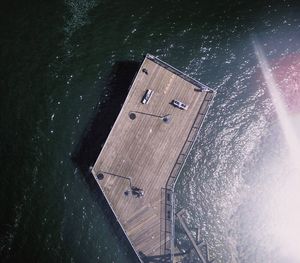 High angle view of river