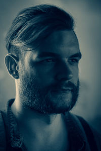 Close-up portrait of young man