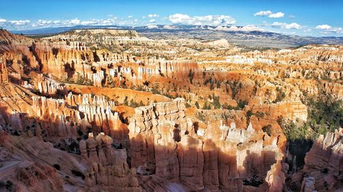 High angle view of rock formations