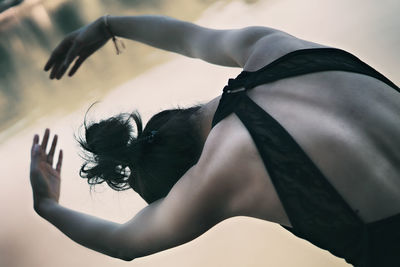 Close-up of woman dancing